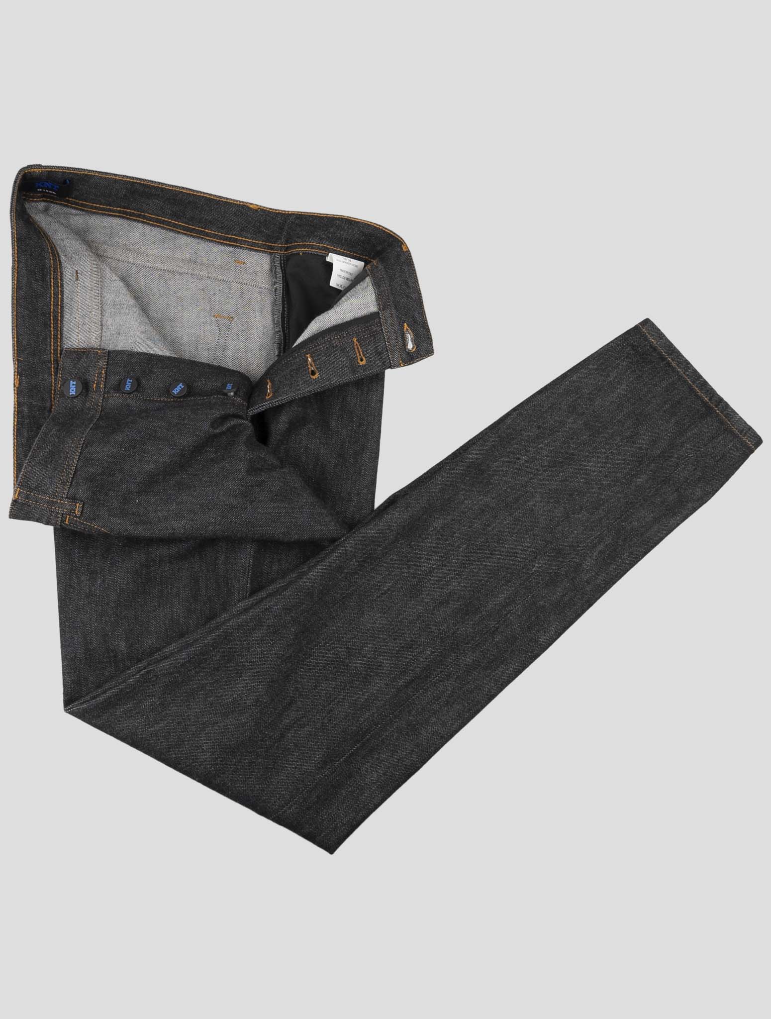 Kiton Knt Dark Gray Cotton Pe Jeans