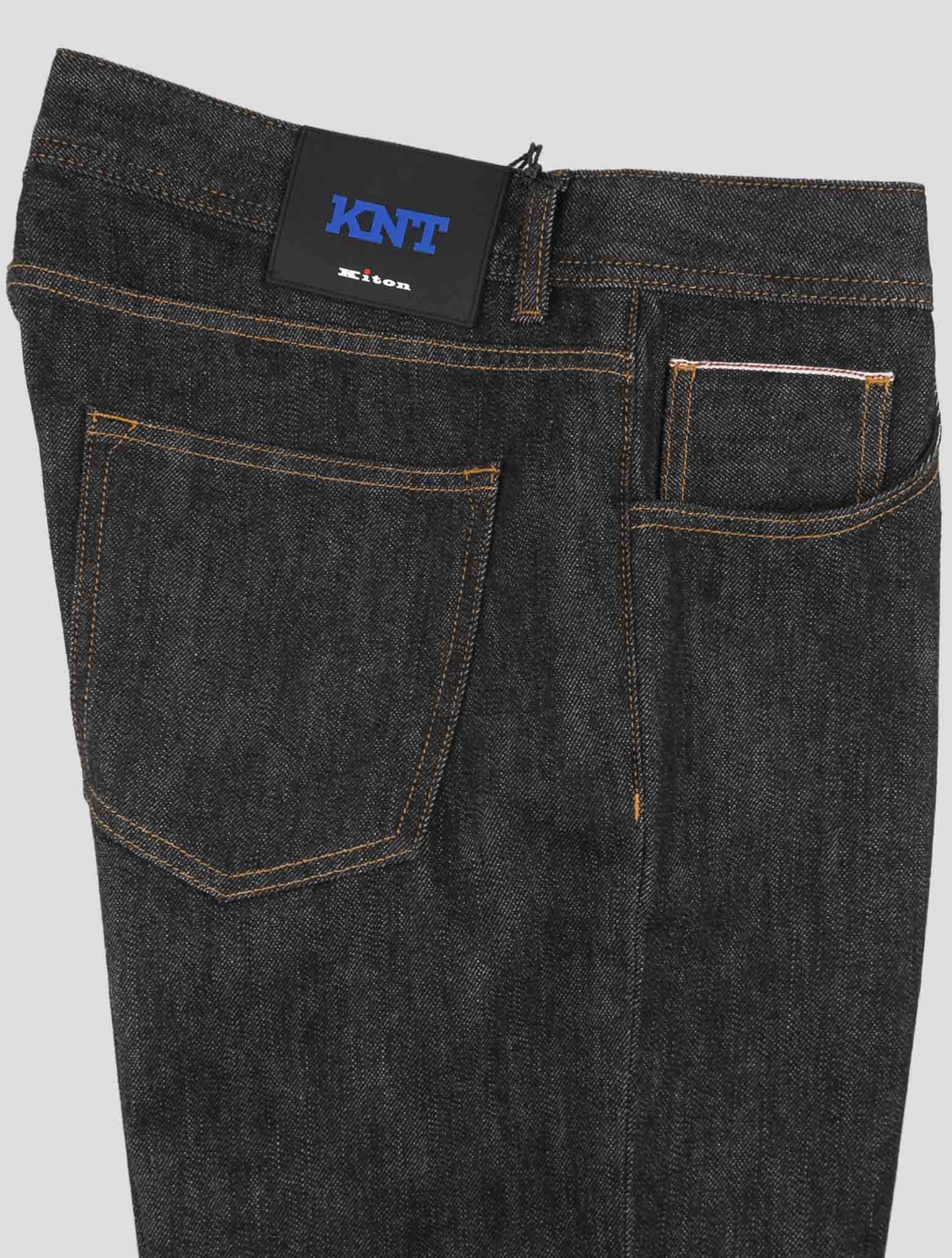 Kiton Knt Dark Gray Cotton Pe Jeans