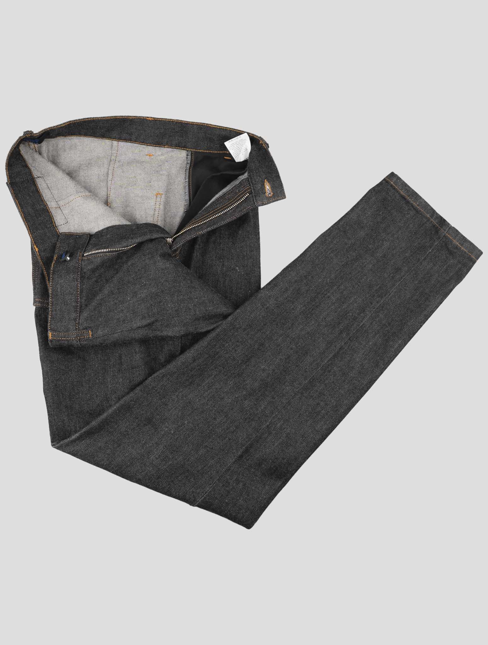 Kiton Knt Dark Gray Cotton Pe Jeans