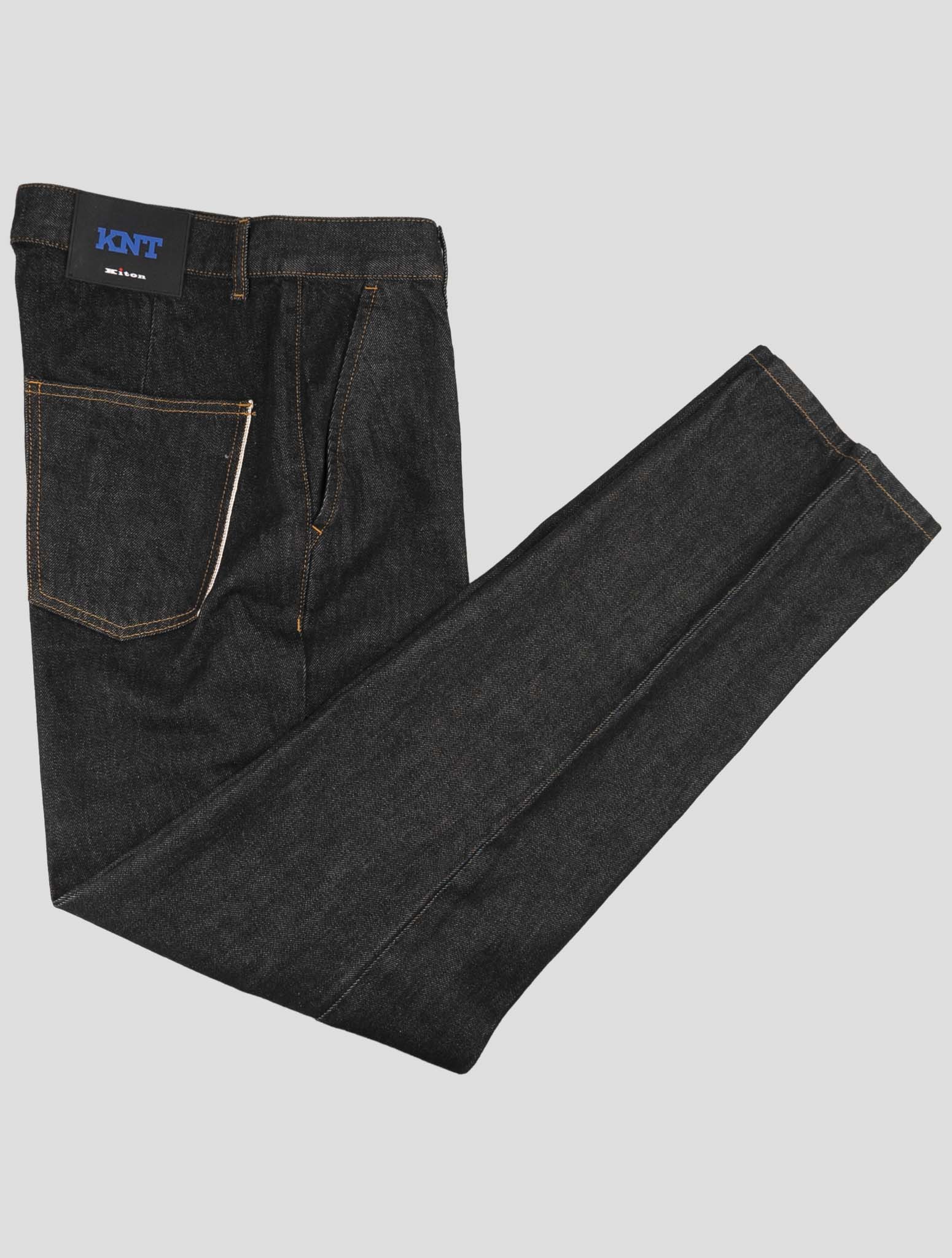 Kiton Knt Dark Gray Cotton Pe Jeans