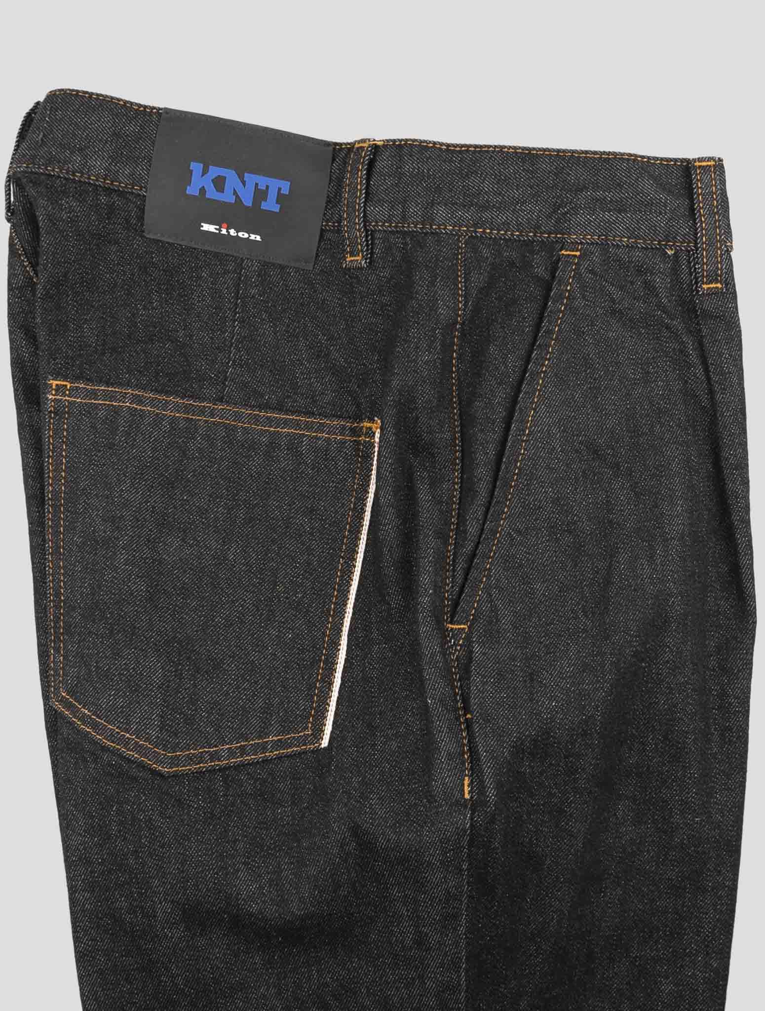 Kiton Knt Dark Gray Cotton Pe Jeans