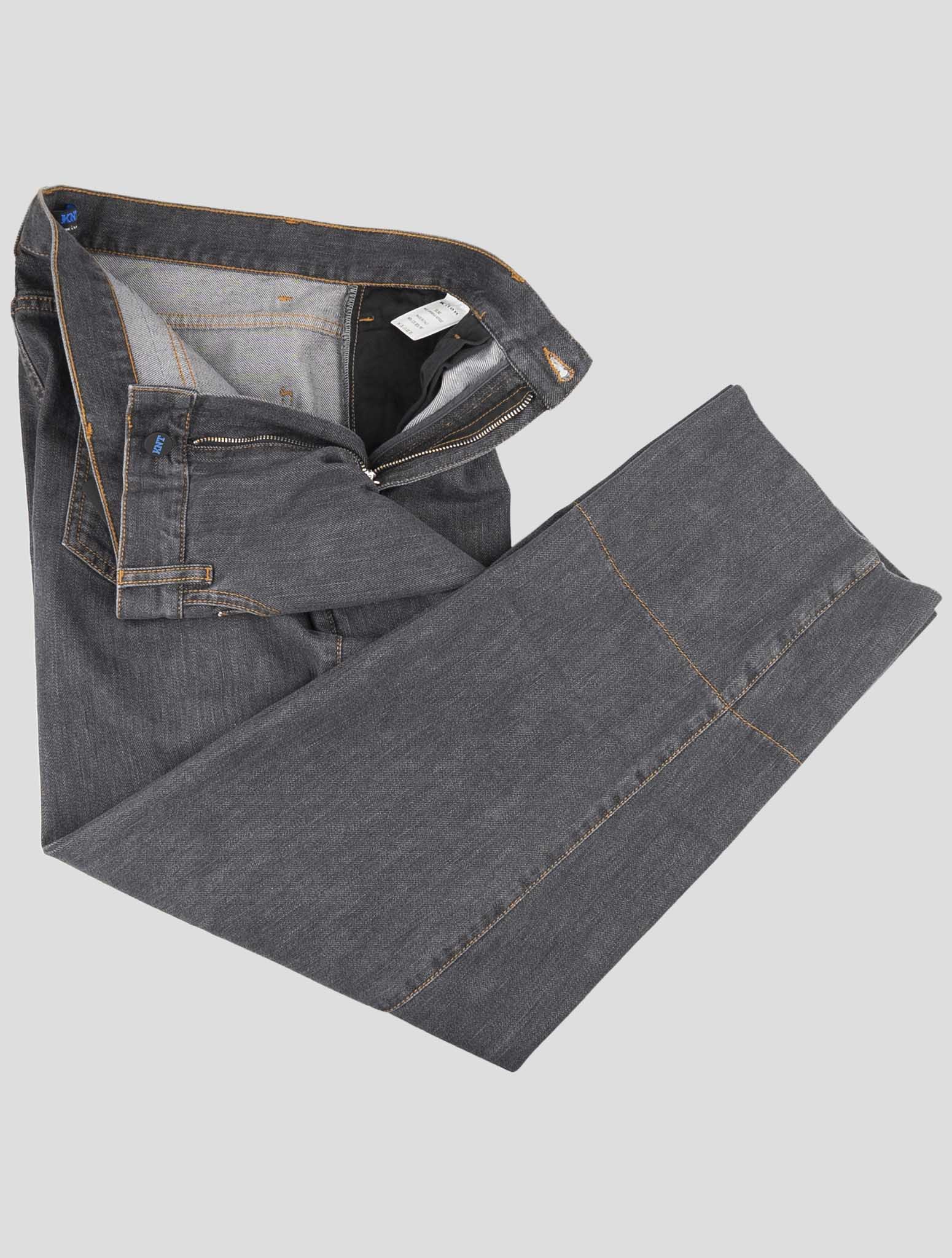 Kiton Knt Dark Gray Cotton Pe Jeans