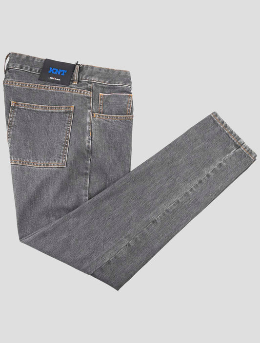 Kiton Knt Dark Gray Cotton Pe Jeans