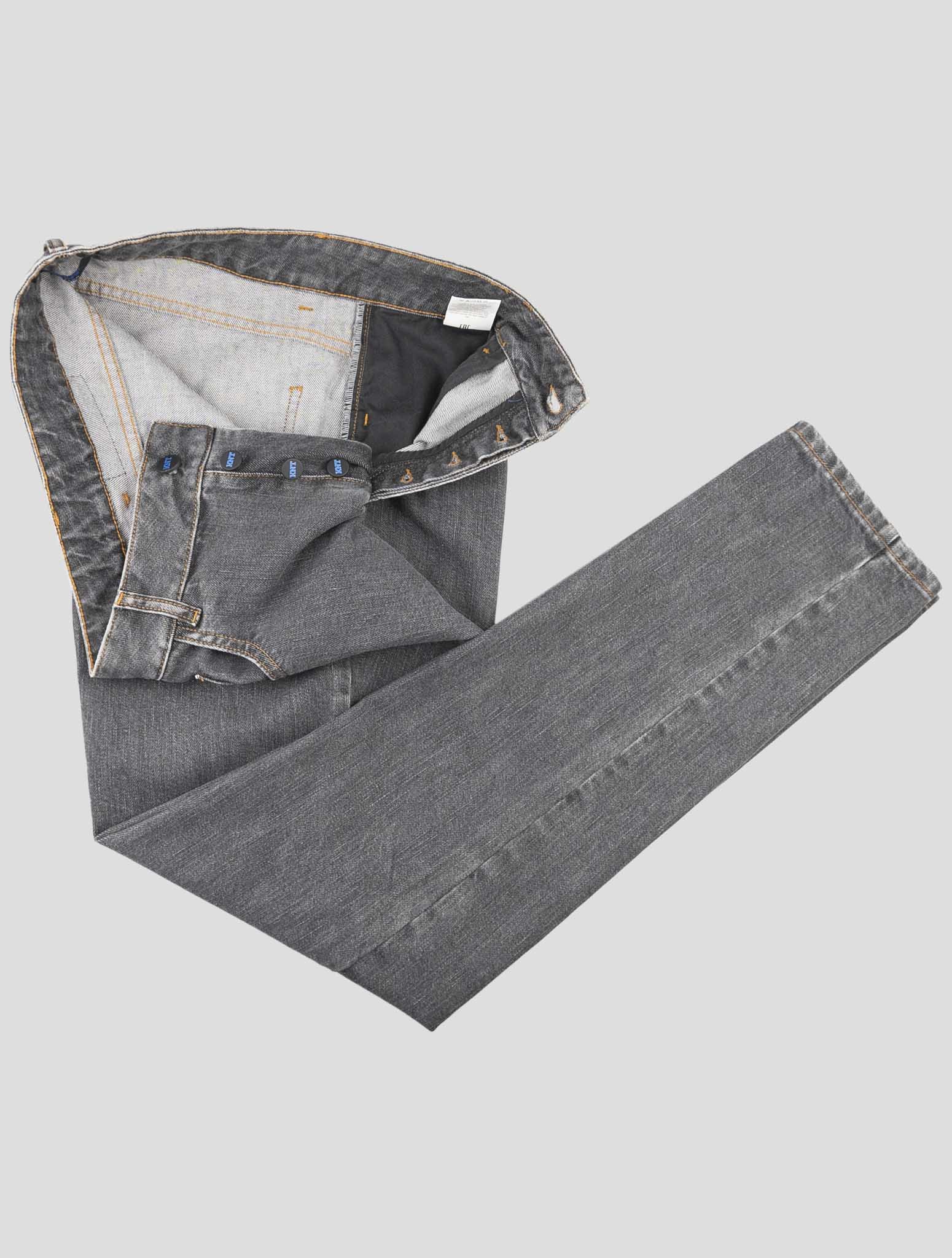Kiton Knt Dark Gray Cotton Pe Jeans