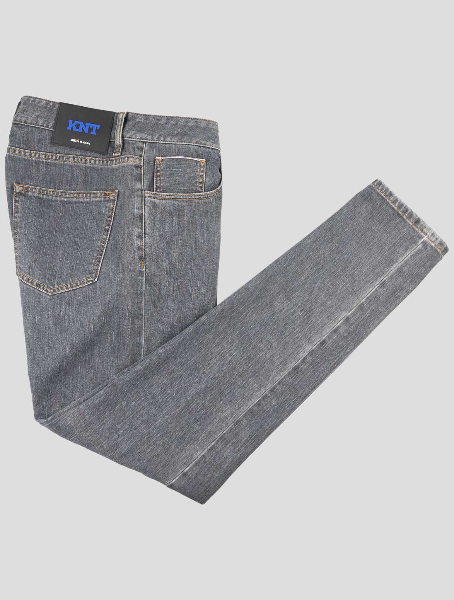 Kiton Knt Dark Gray Cotton Pe Jeans