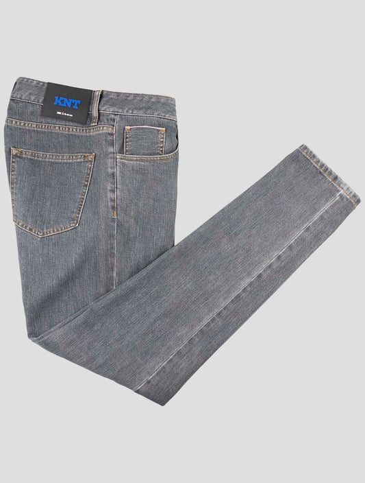 Kiton Knt Dark Gray Cotton Pe Jeans