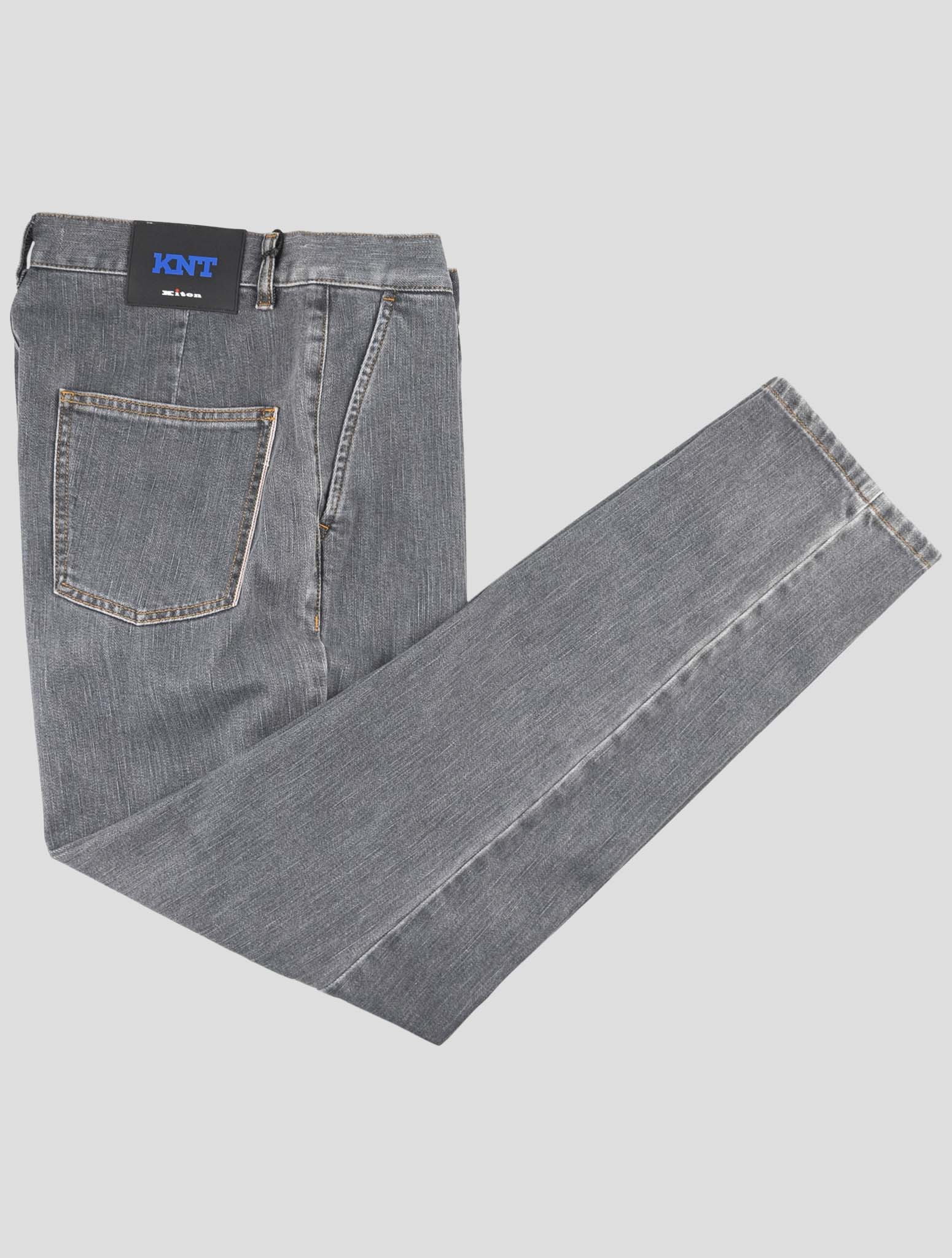 Kiton Knt Dark Gray Cotton Pe Jeans
