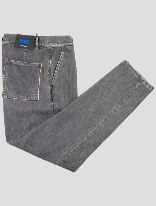 Kiton Knt Dark Gray Cotton Pe Jeans