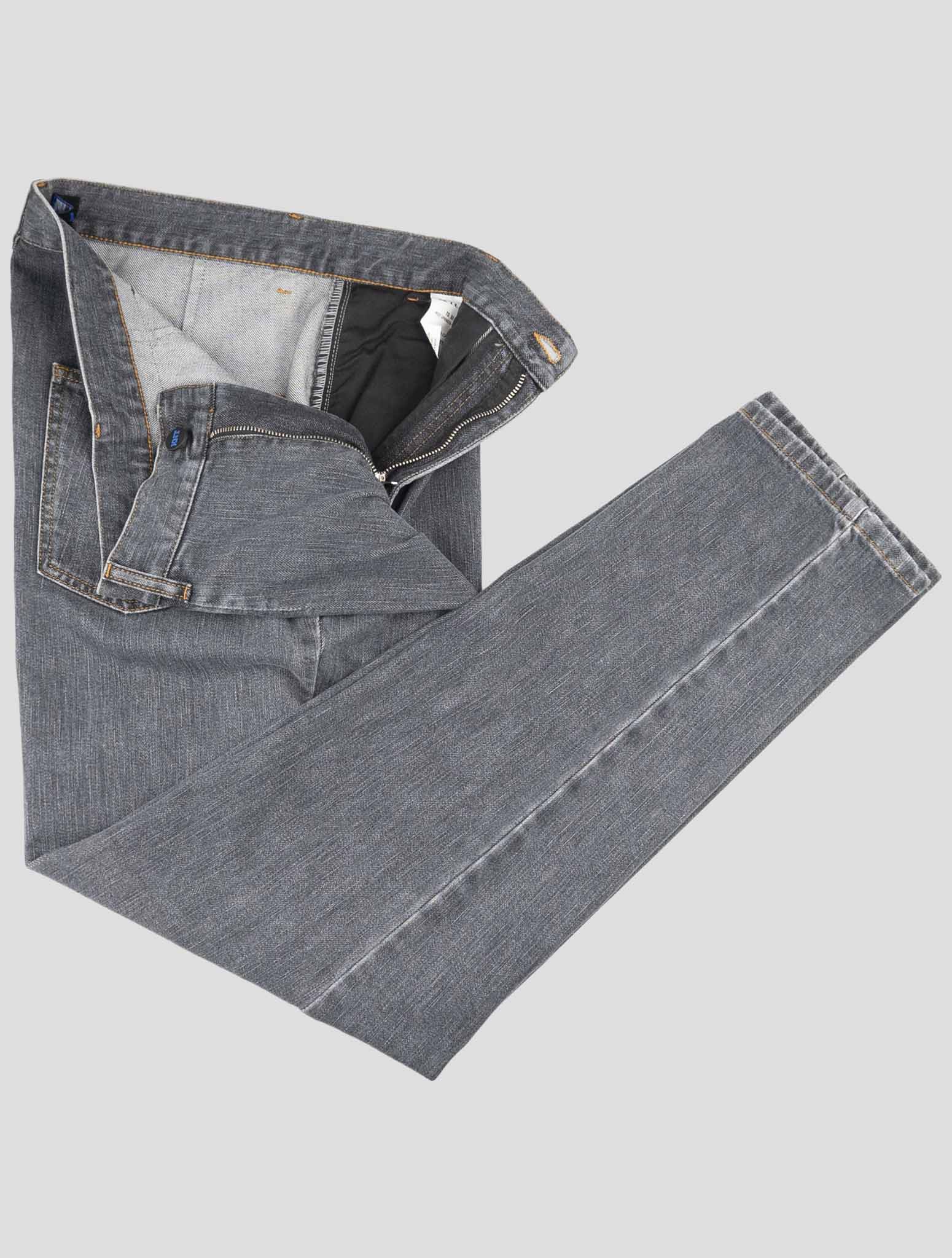 Kiton Knt Dark Gray Cotton Pe Jeans