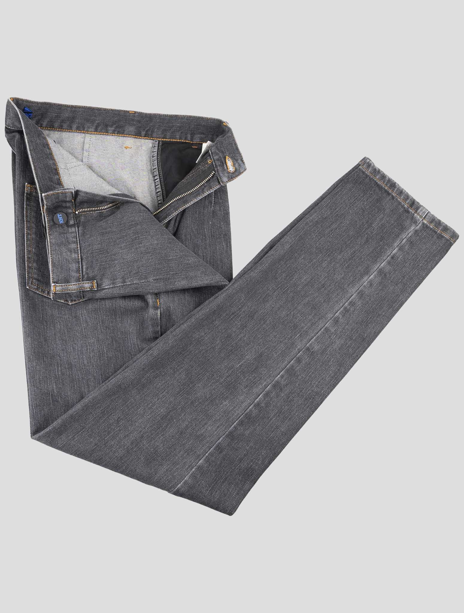 Kiton Knt Dark Gray Cotton Pe Jeans