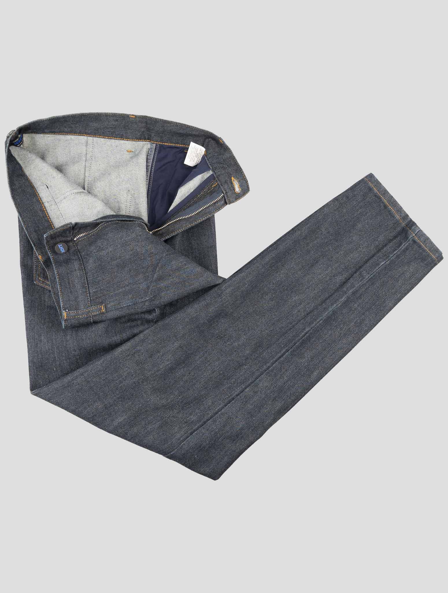 Kiton Knt Blue Cotton Pe Jeans