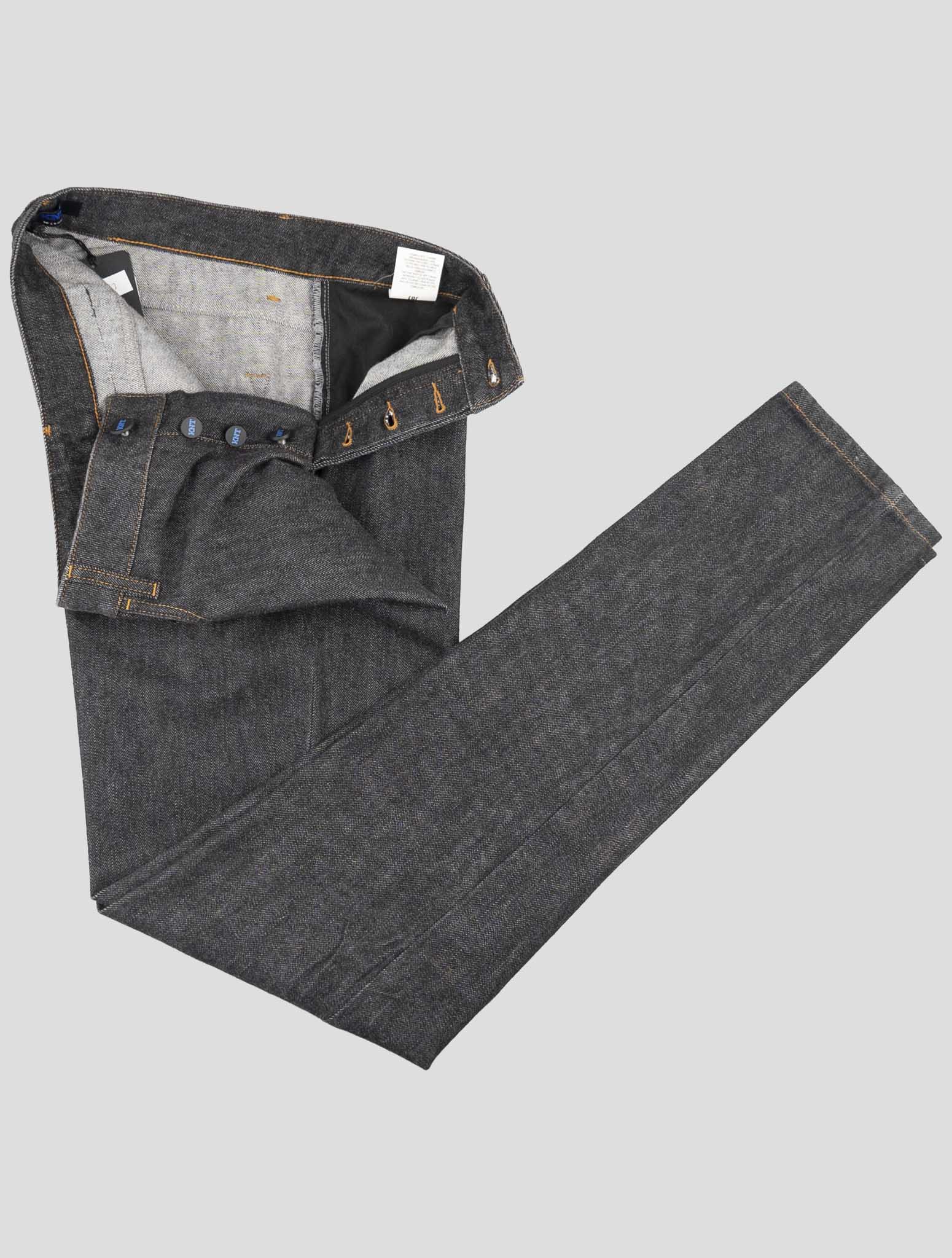 Kiton Knt Dark Gray Cotton Pe Jeans
