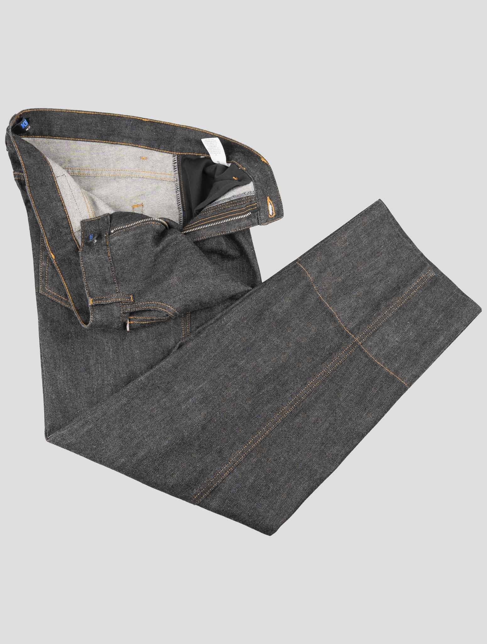 Kiton Knt Dark Gray Cotton Pe Jeans