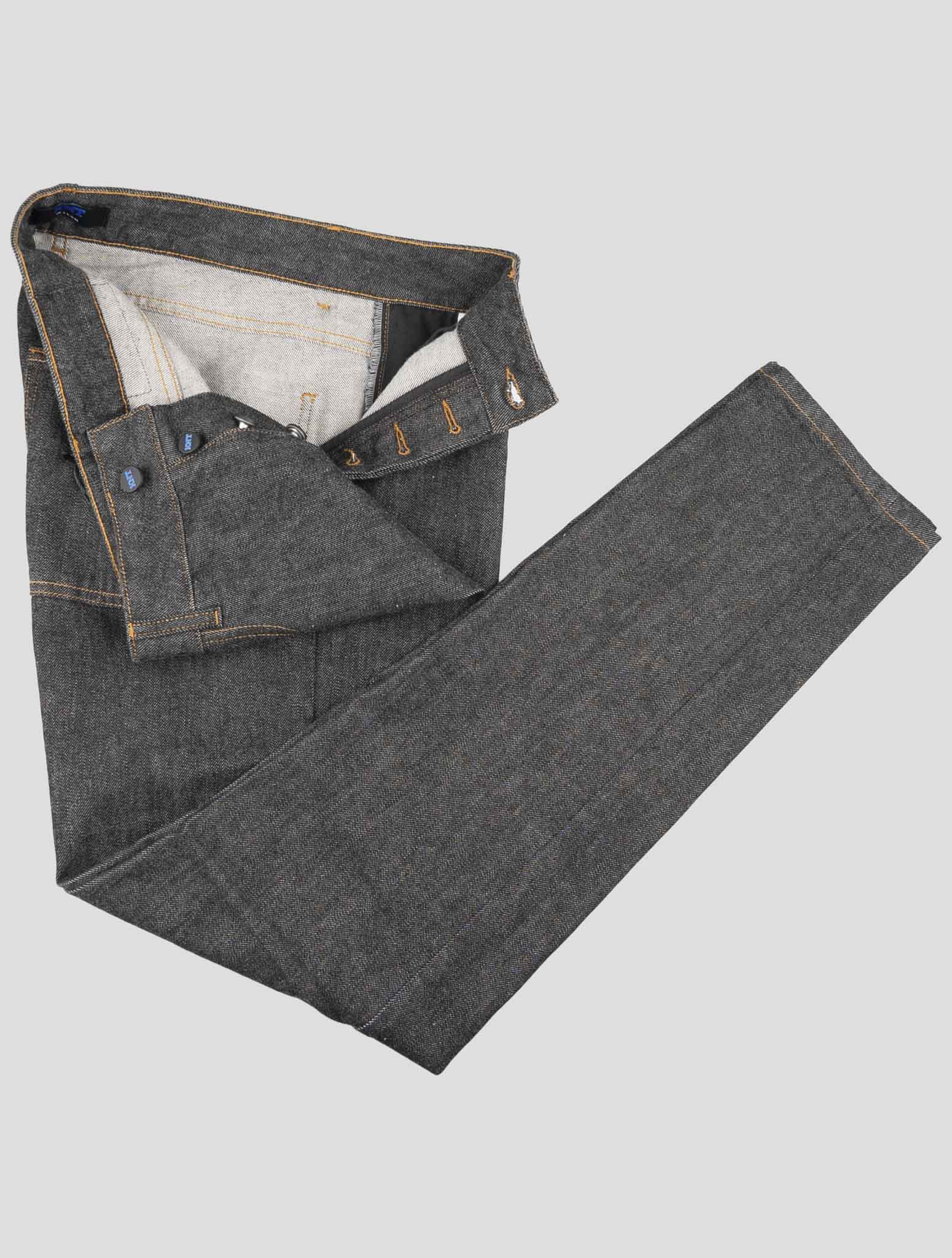 Kiton Knt Dark Gray Cotton Pe Jeans