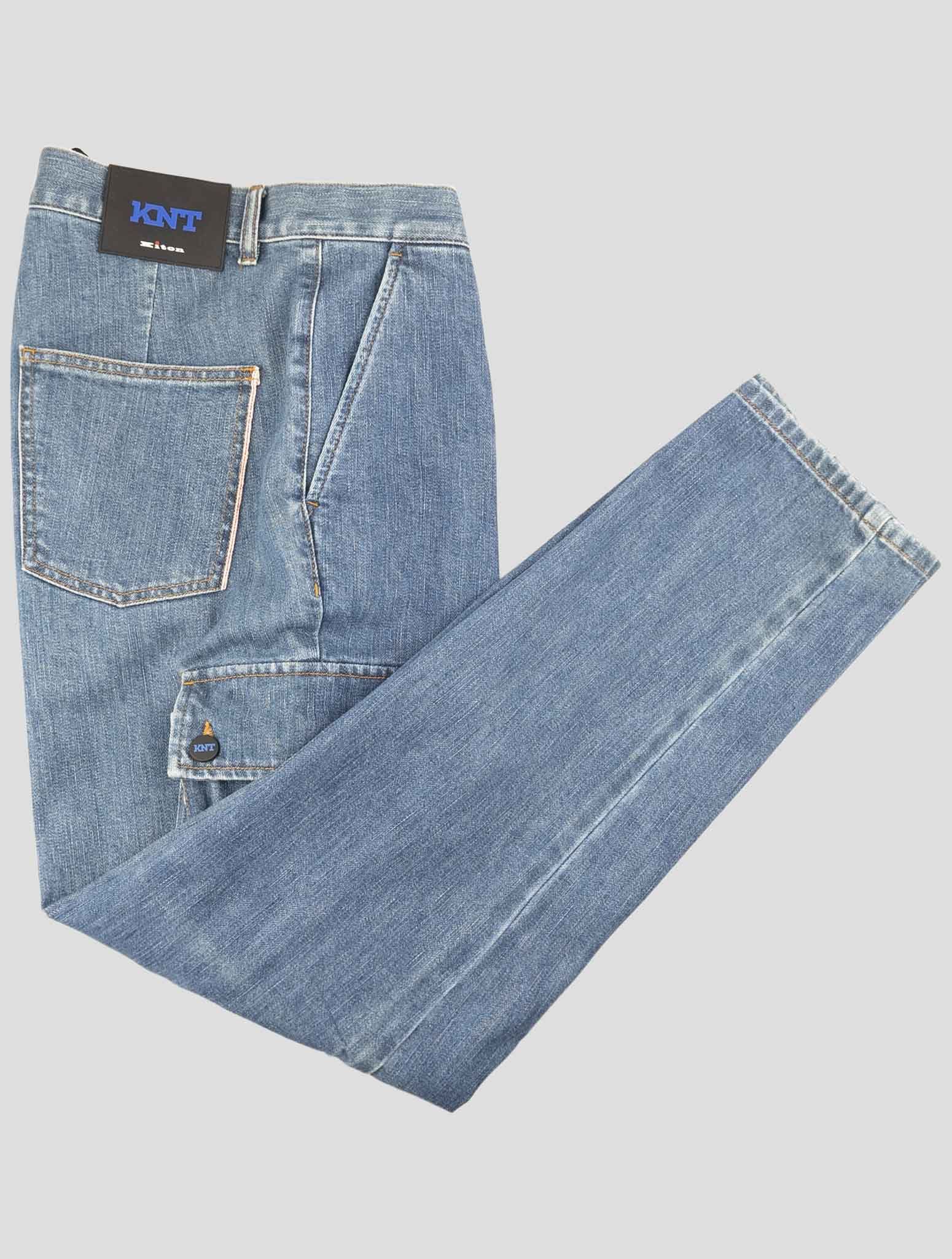 Kiton Knt Denim Cotton Pe Cargo Jeans