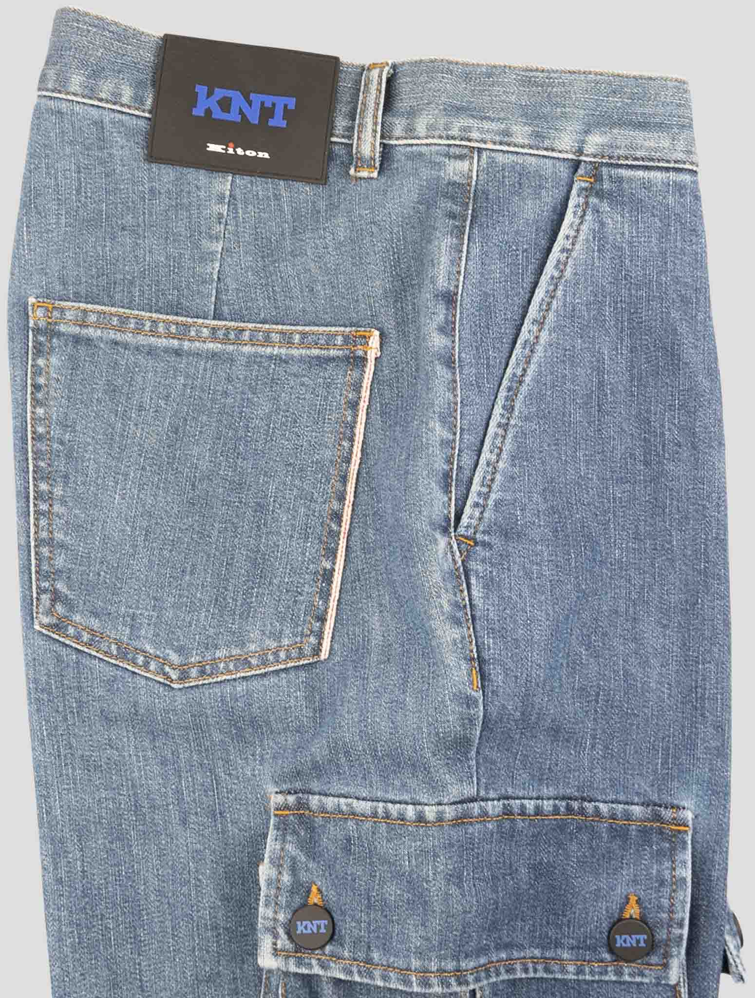 Kiton Knt Denim Cotton Pe Cargo Jeans