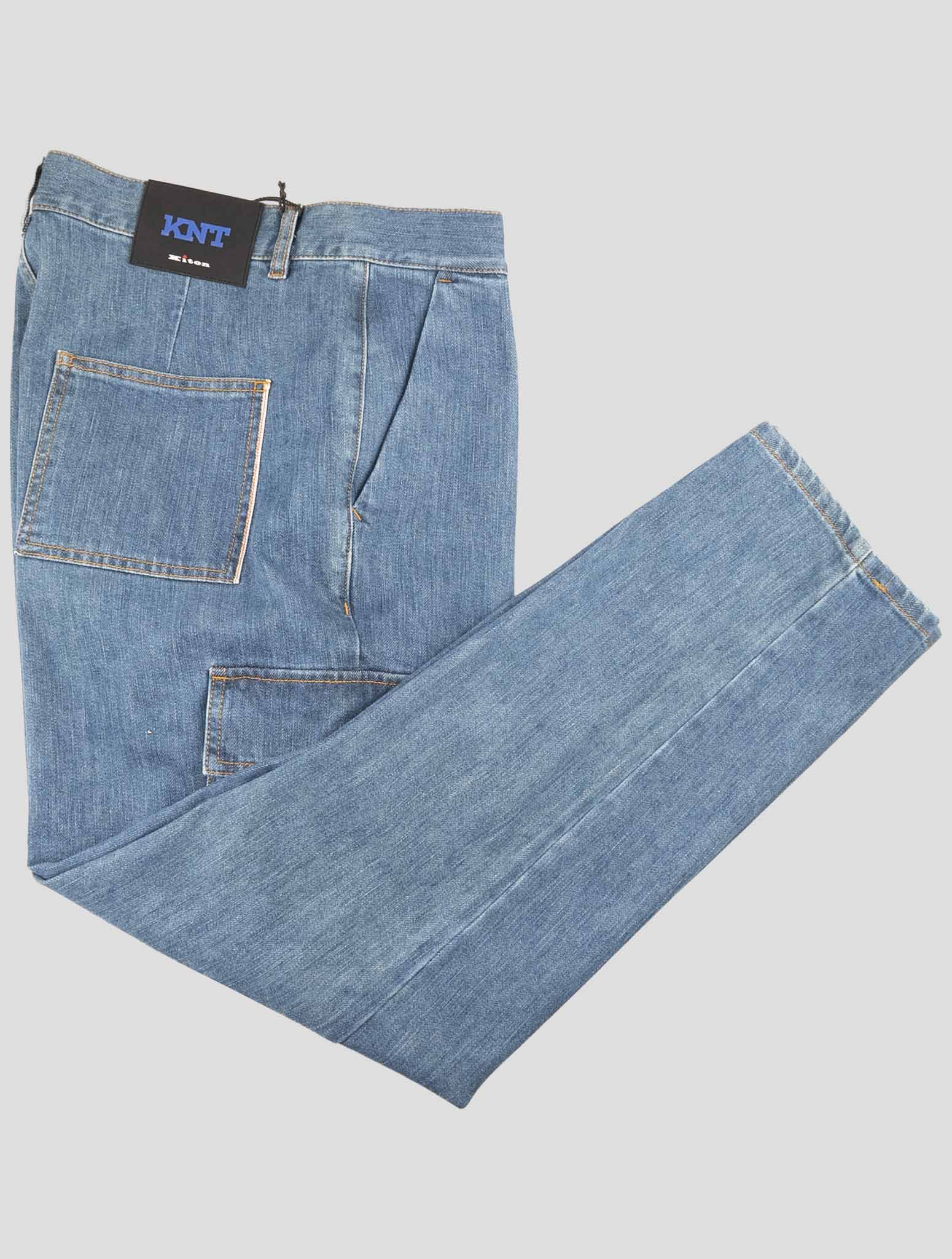 Kiton Knt Denim Cotton Pe Cargo Jeans