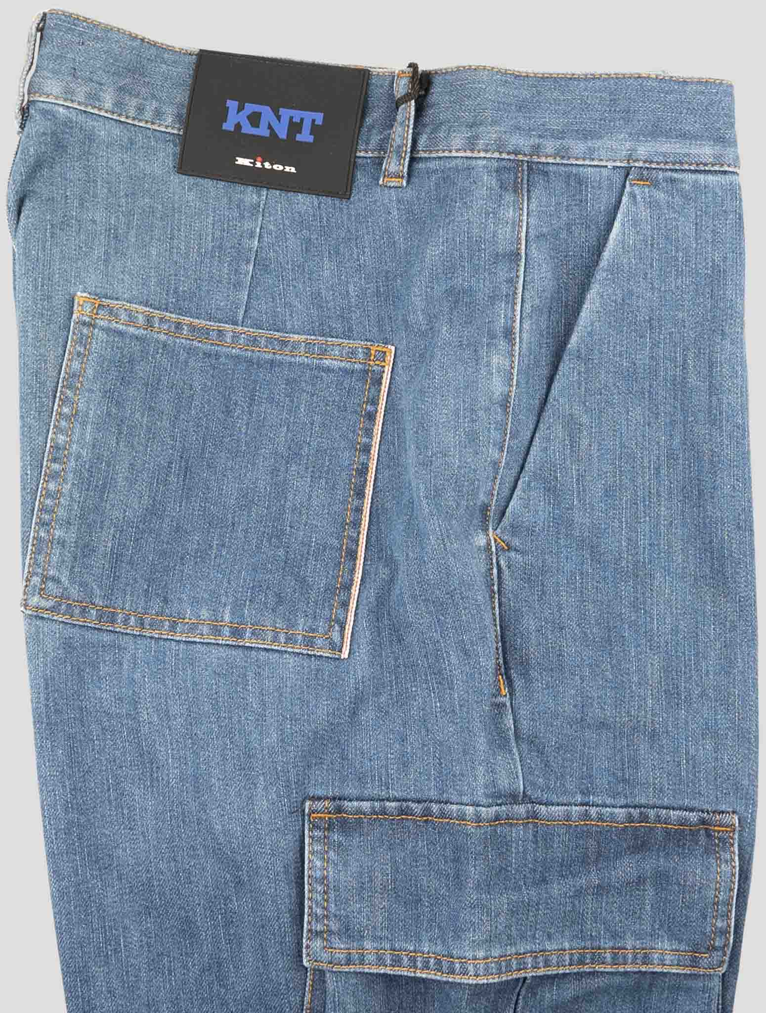 Kiton Knt Denim Cotton Pe Cargo Jeans