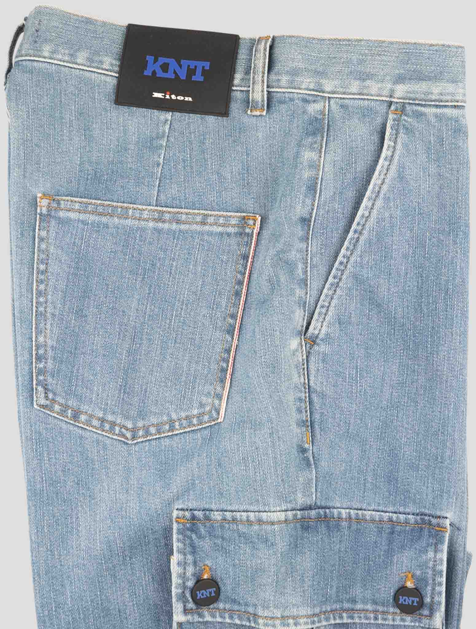 Kiton Knt Denim Cotton Pe Cargo Jeans