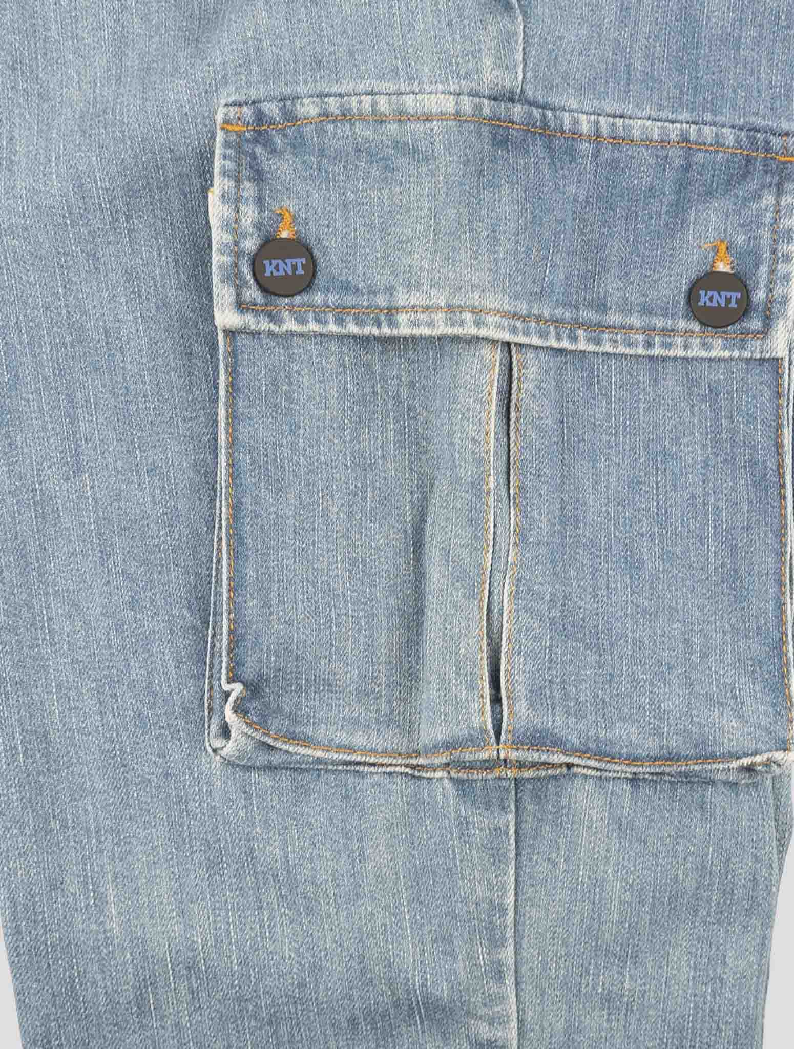 Kiton Knt Denim Cotton Pe Cargo Jeans