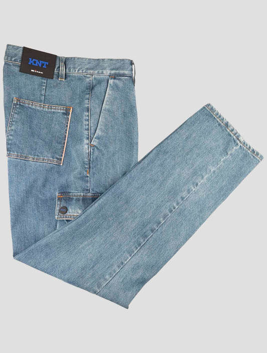 Kiton Knt Denim Cotton Pe Cargo Jeans