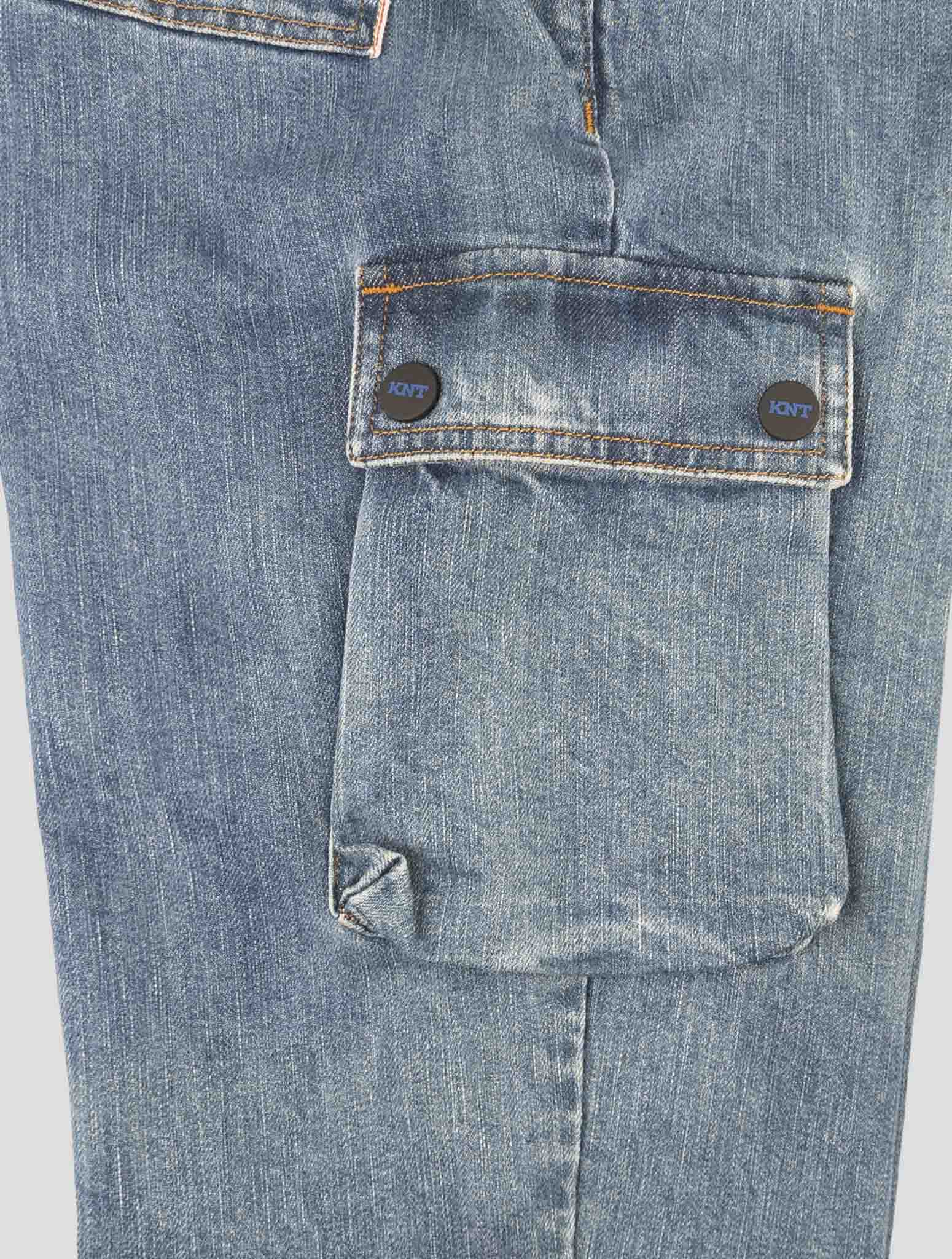 Kiton Knt Denim Cotton Pe Cargo Jeans