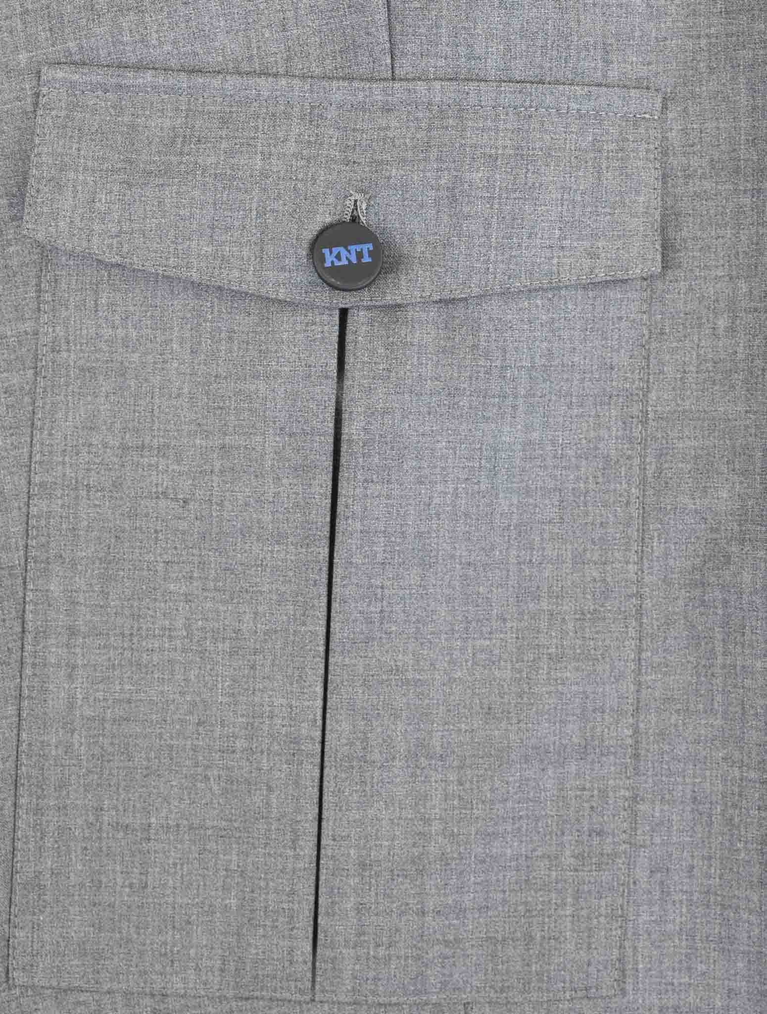 Kiton Knt Gray Wool Cargo Pants