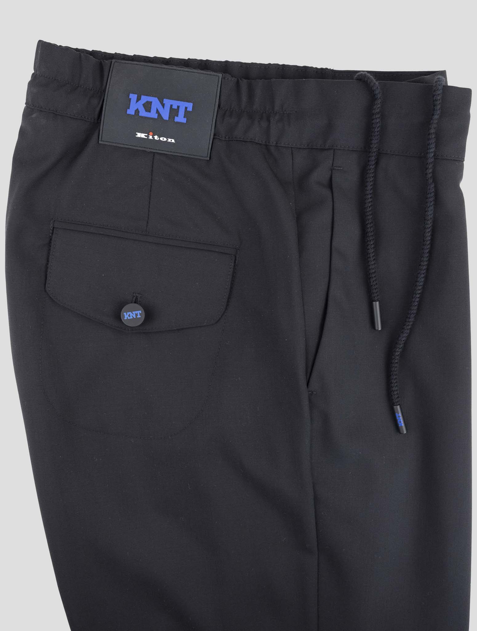 Kiton Knt Black Virgin Wool Pants