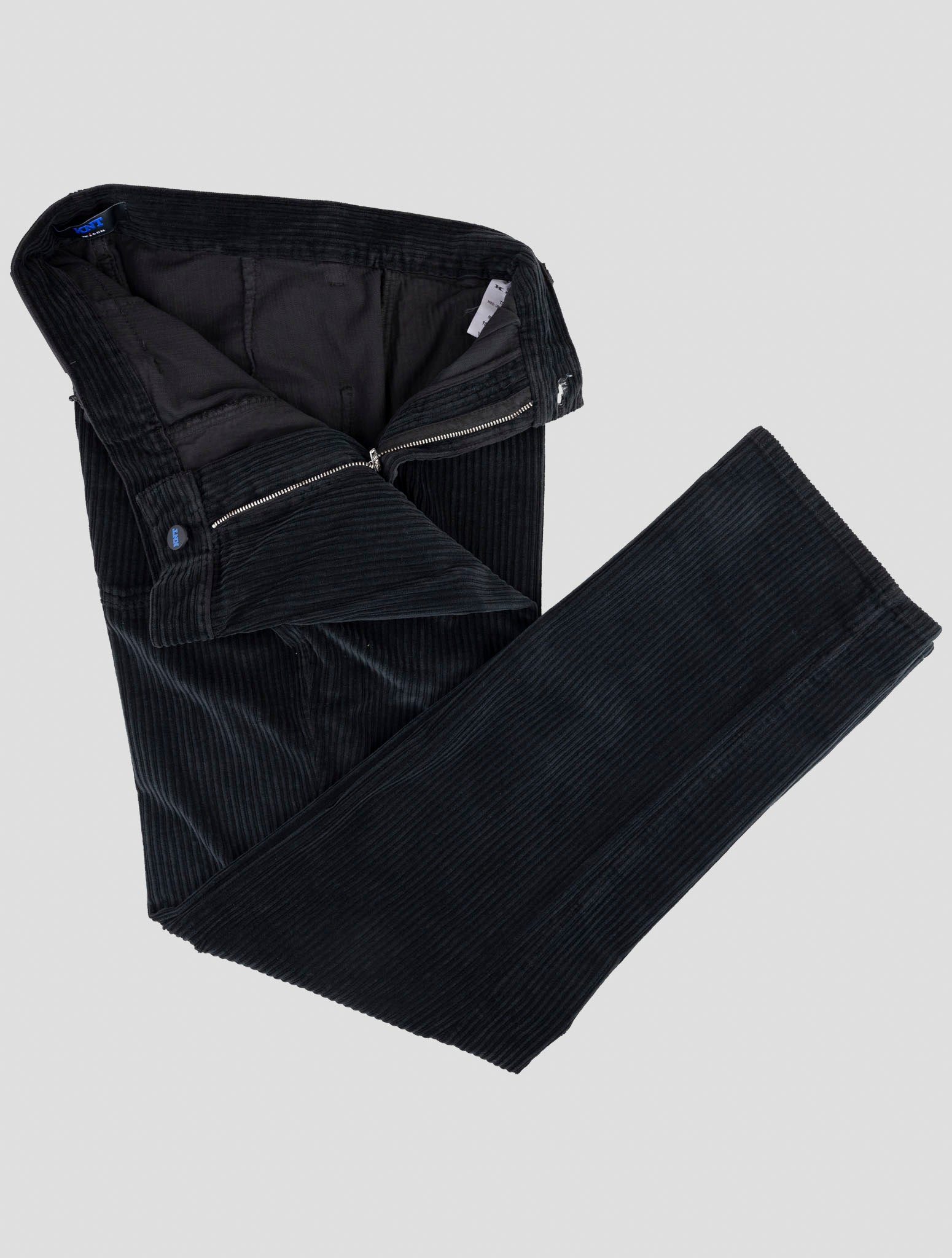 Kiton Knt Black Cotton Ea Velvet Pants