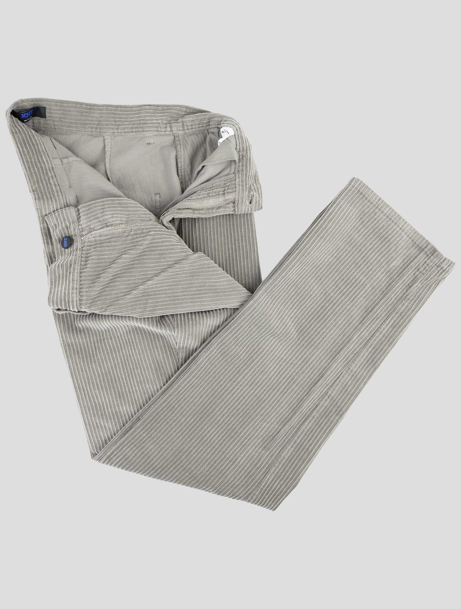 Kiton Knt Gray Cotton Ea Velvet Pants