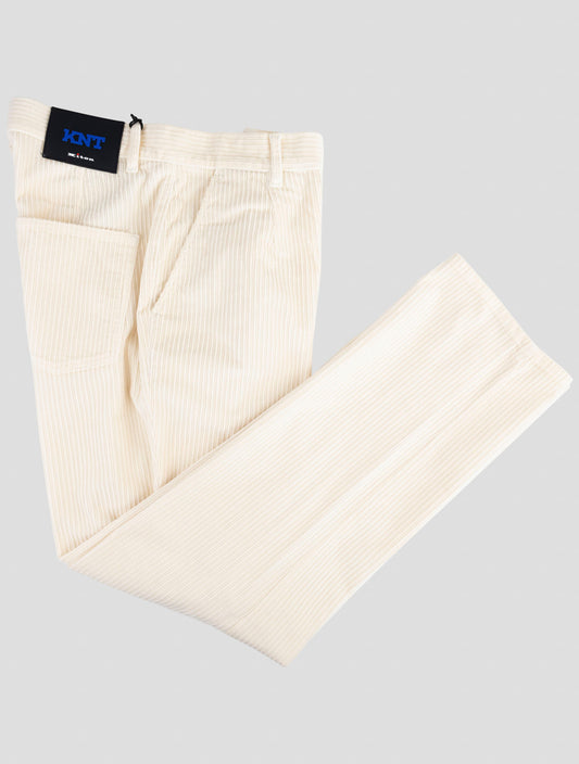 Kiton Knt White Cotton Ea Velvet Pants