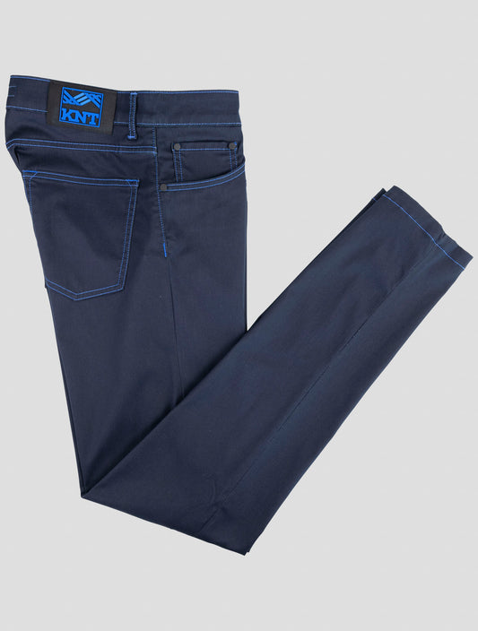 Kiton Knt Blue Cotton Cashmere Ea Jeans