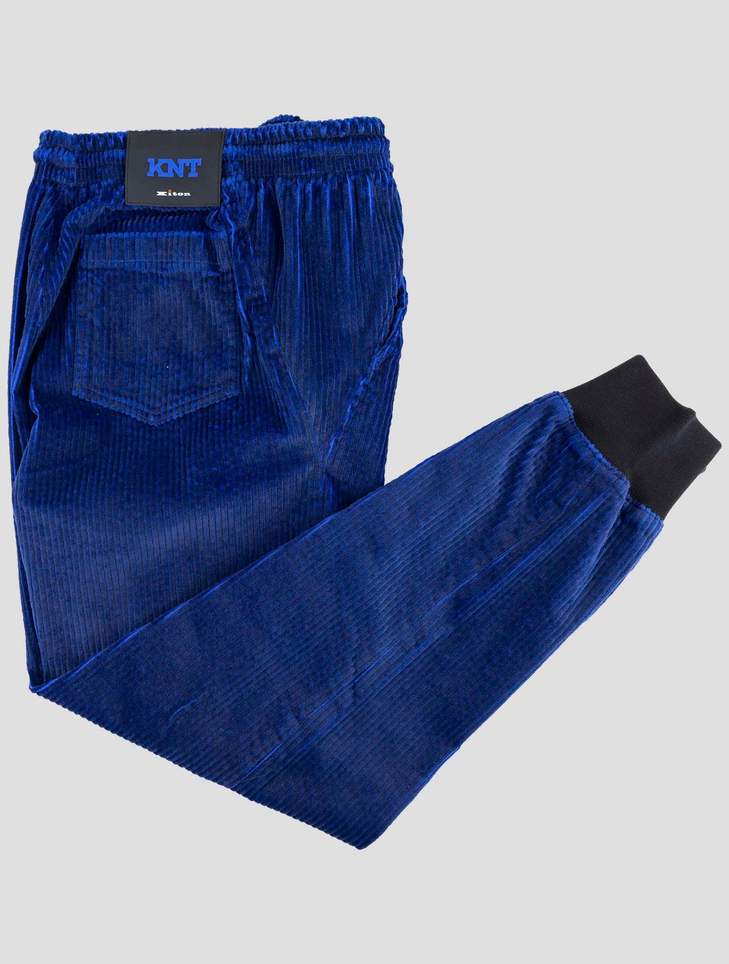 Kiton Knt Blue Cotton Ea Velvet Pants