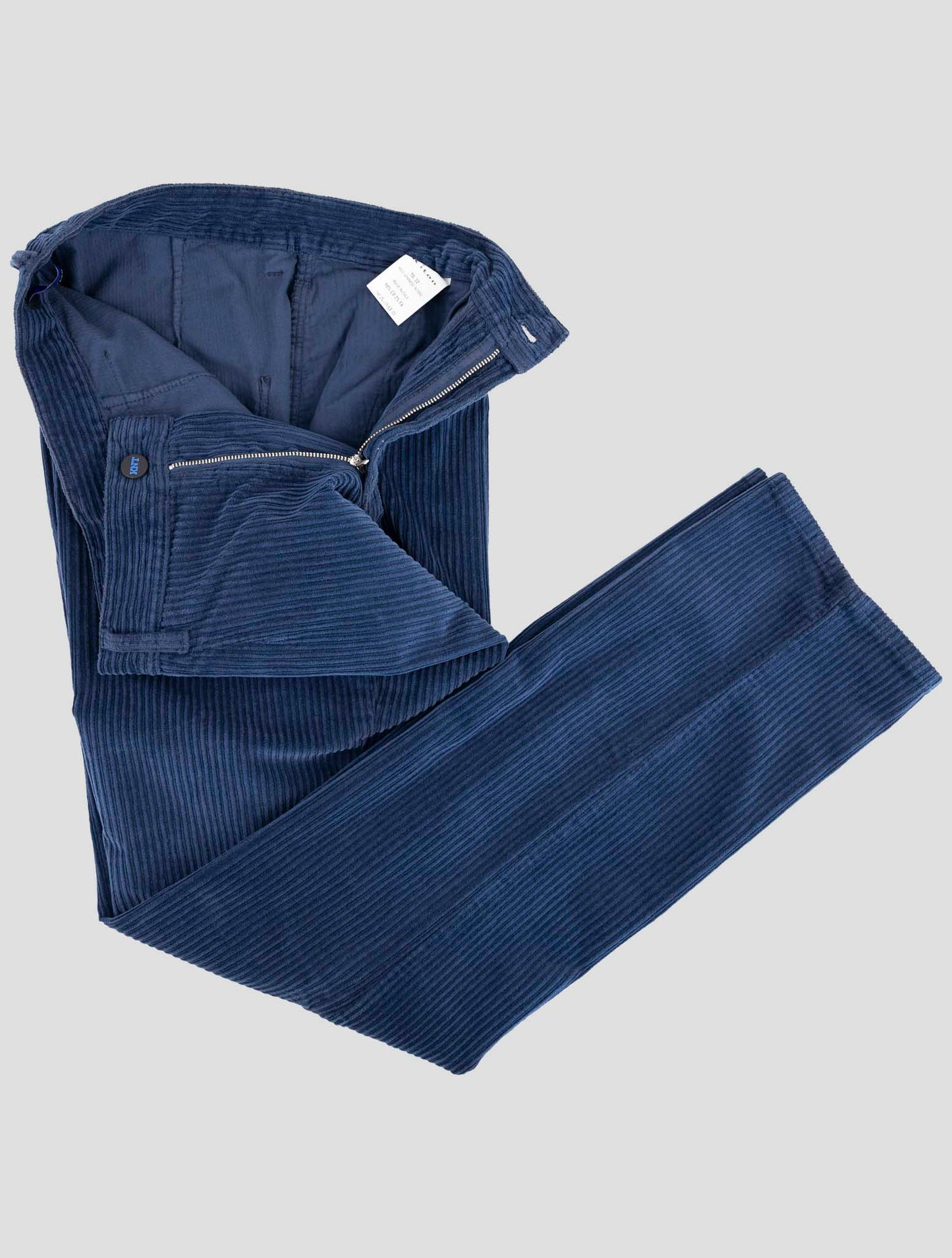 Kiton Knt Blue Cotton Ea Velvet Pants