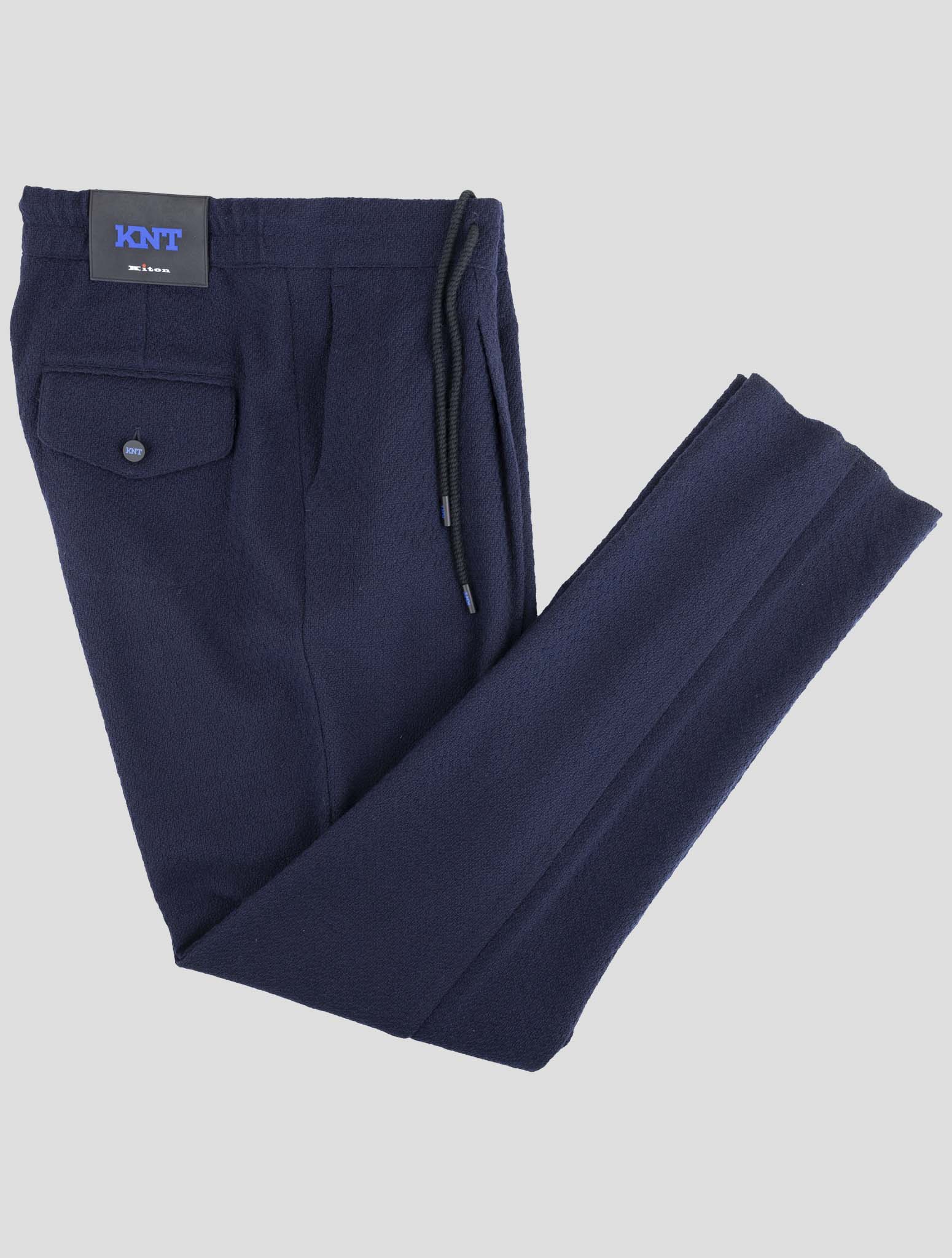 Kiton Knt Blue Virgin Wool Ea Pants