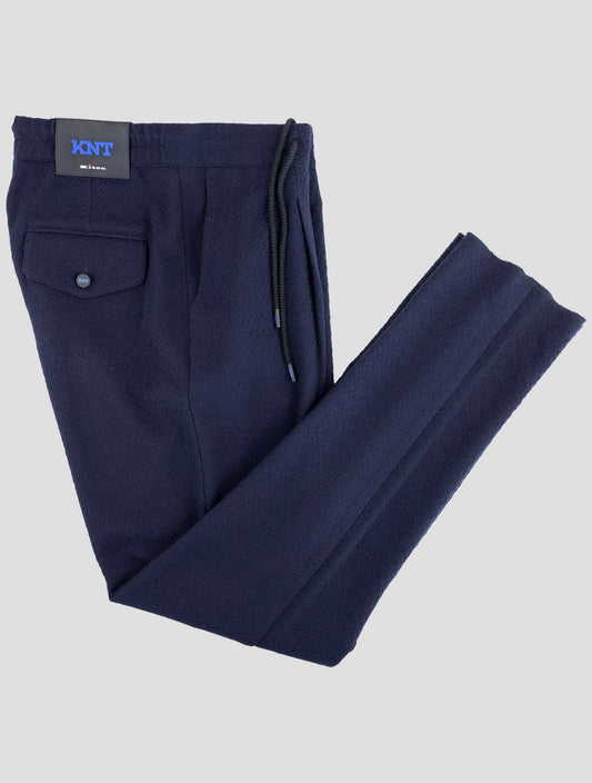 Kiton Knt Blue Virgin Wool Ea Pants
