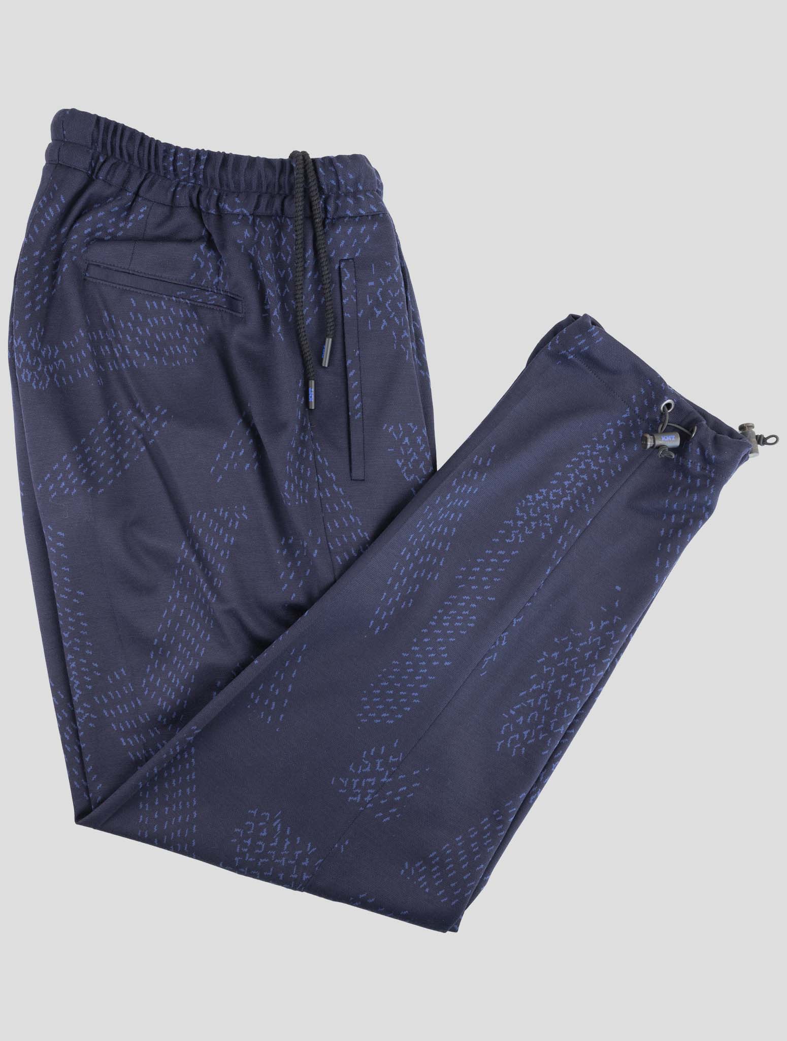 Kiton Knt Blue Wool Pants