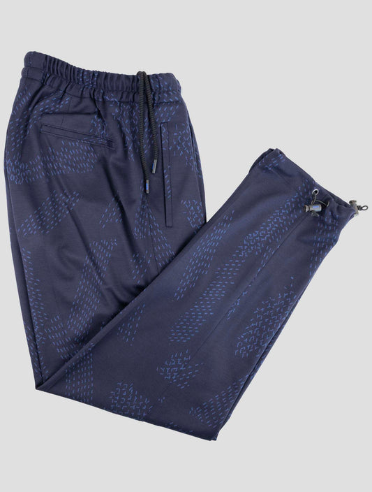 Kiton Knt Blue Wool Pants