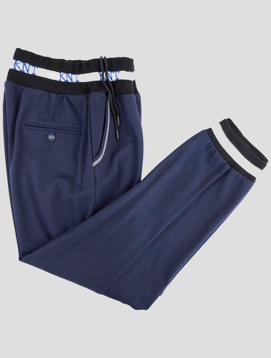 Kiton Knt Blue Cotton Pants