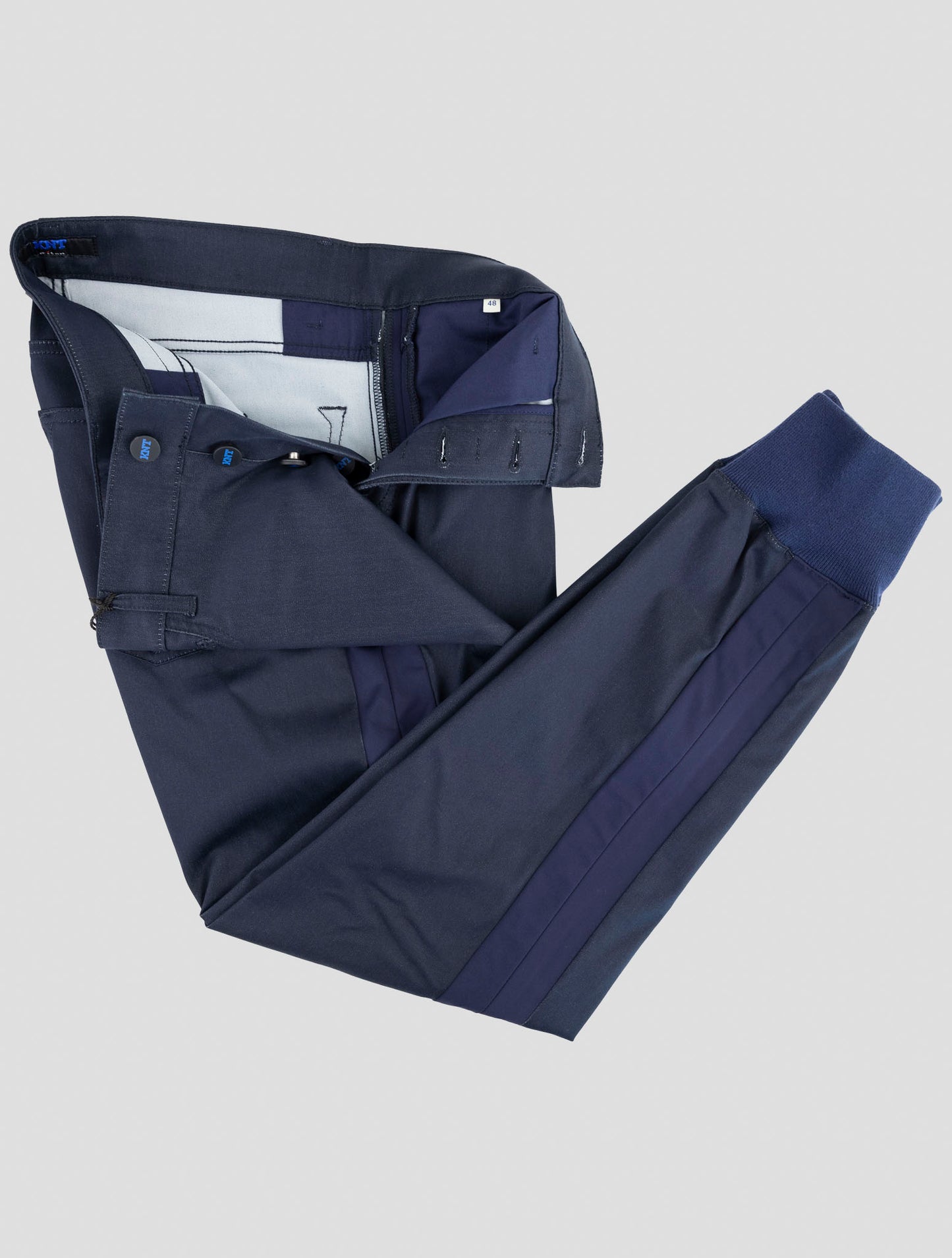 Kiton Knt Blue Cotton Pa Ea Pants