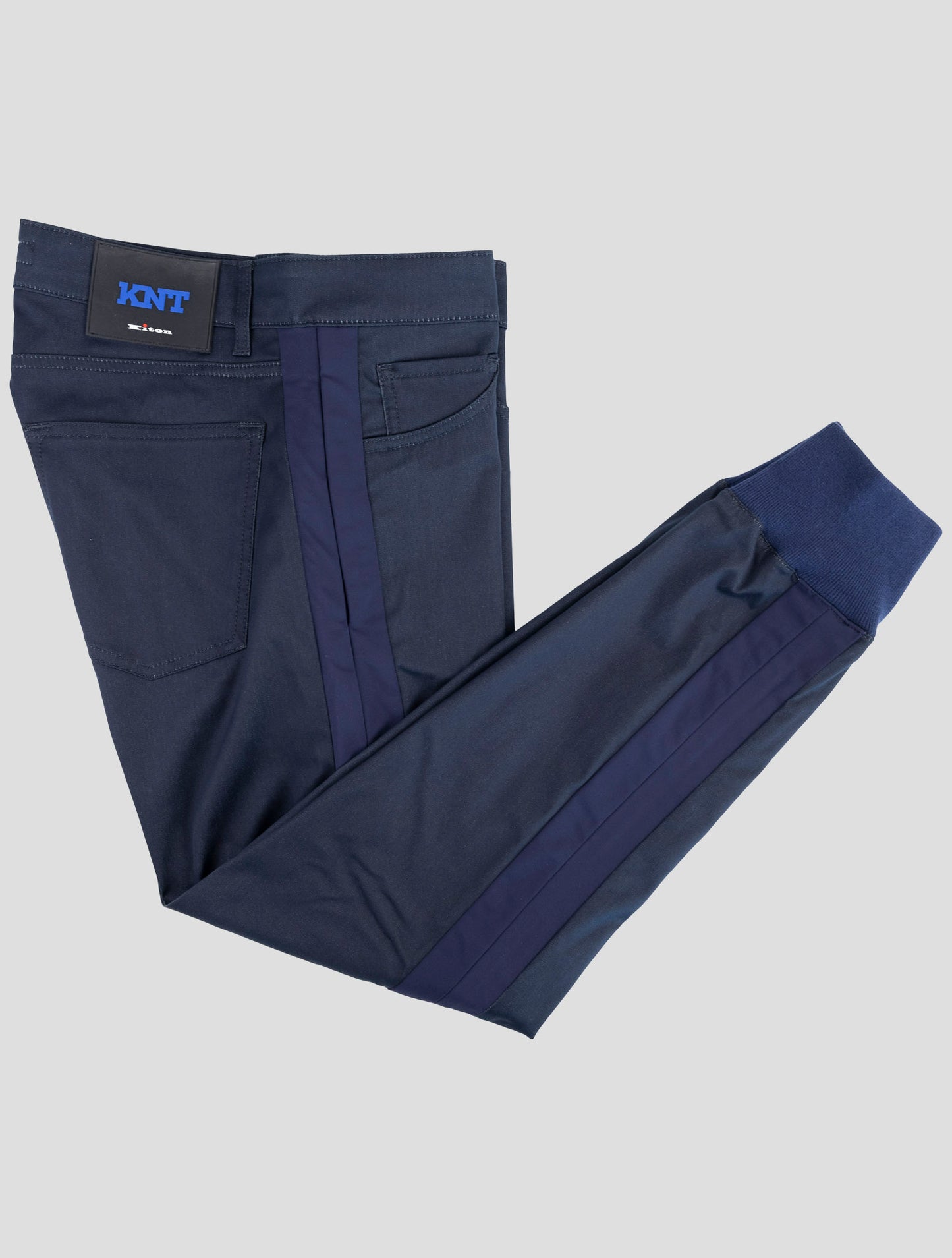 Kiton Knt Blue Cotton Pa Ea Pants