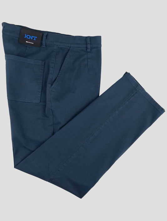 Kiton Knt Blue Cotton Ea Pants