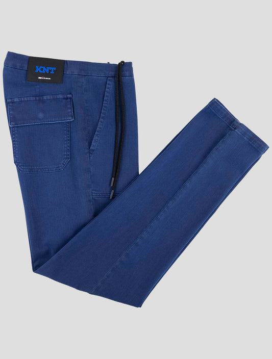 Kiton Knt Blue Cotton Cashmere Ea Pants