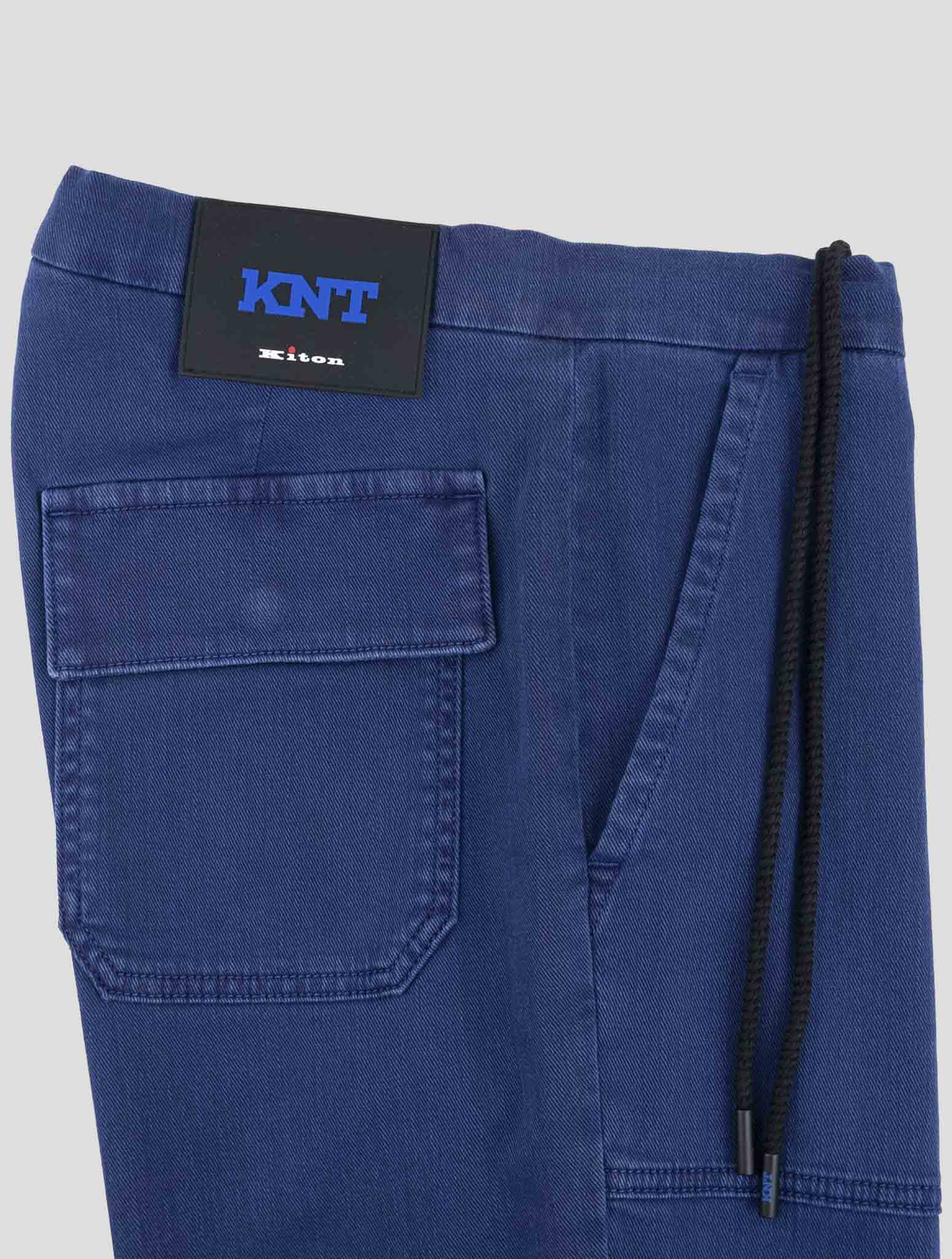 Kiton Knt Blue Cotton Cashmere Ea Pants