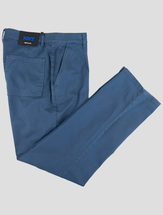 Kiton Knt Blue Cotton Ea Pants