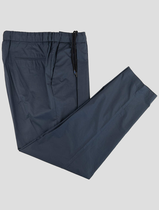 Kiton Knt Blue Cotton Pants