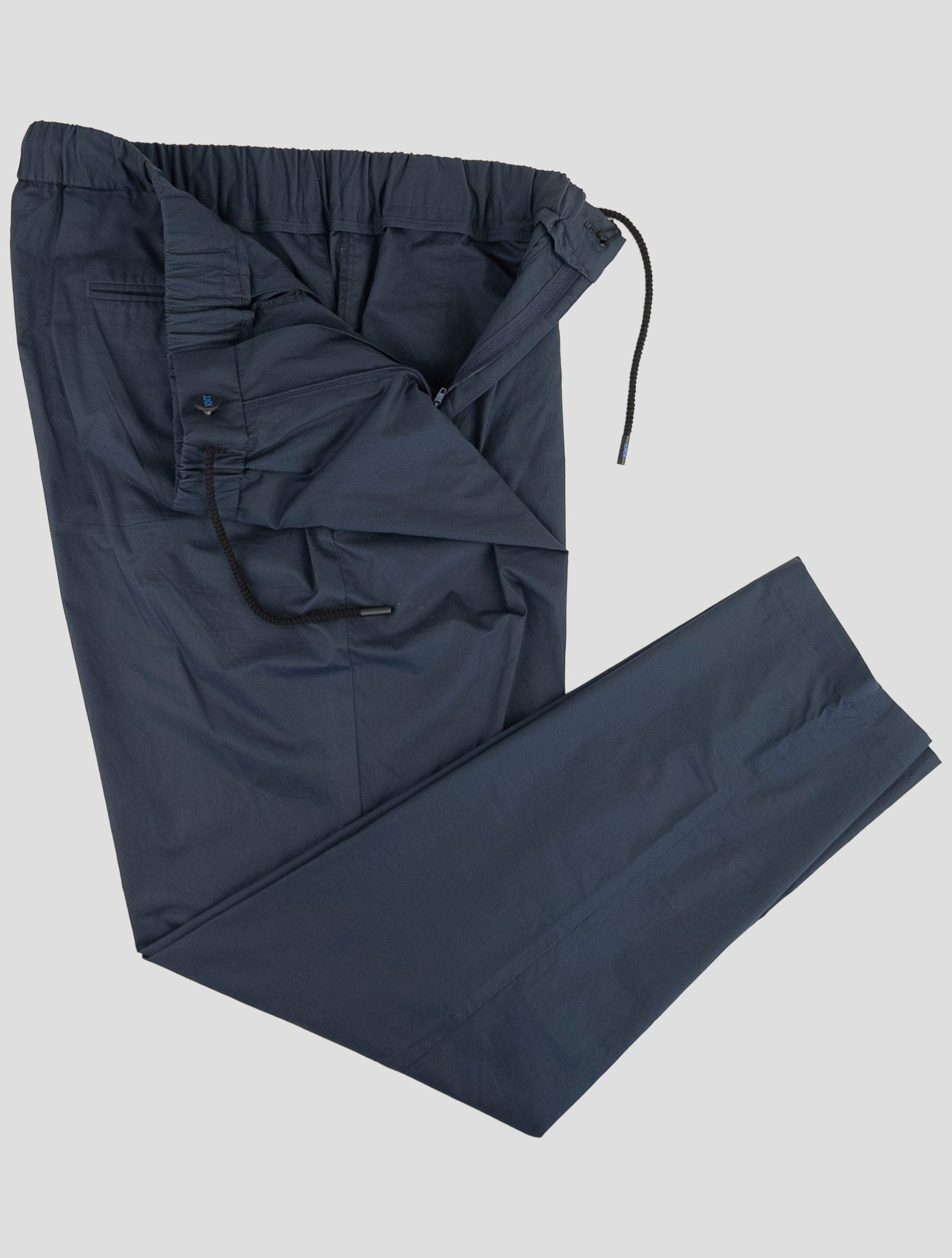 Kiton Knt Blue Cotton Pants