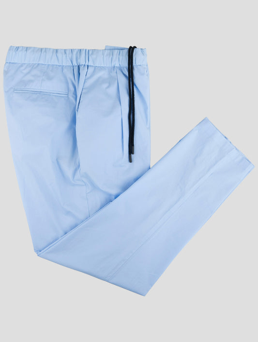 Kiton Knt Light Blue Cotton Pants