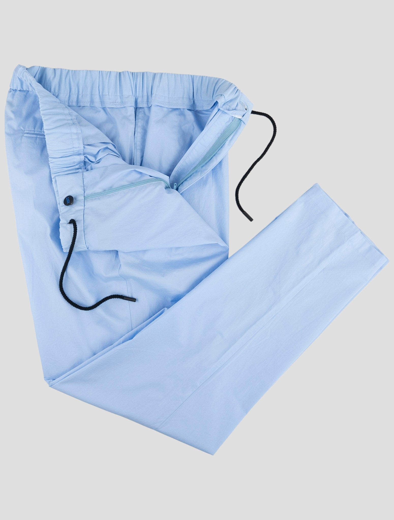 Kiton Knt Light Blue Cotton Pants