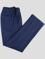 Kiton Knt Blue Cotton Jogging Pants